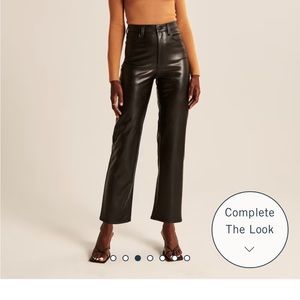 Abercrombie Vegan Leather Ankle Straight Pant 23S